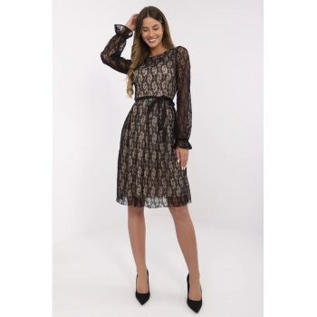 Rochie  midi - bumbac - neagra ieftina