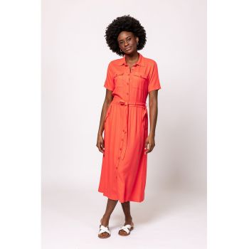 Rochie midi cu buzunare laterale Vedbi