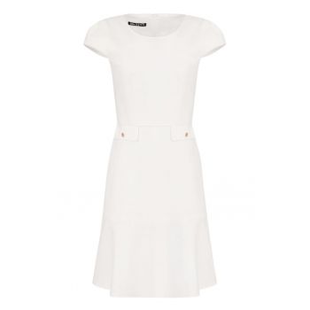 Rochie mini evazata - Alb
