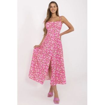 Rochie  poliester - roz -