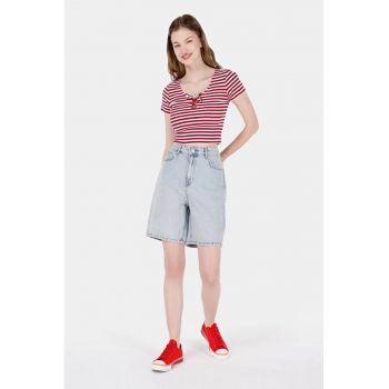 Short / Pantaloni Scurti De Dama Albastru Regular Fit Cl1069767 8684112252995