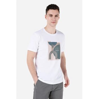 Tricou Cu Maneca Scurta De Barbati Alb Regular Fit CL1067612