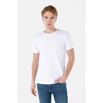 Tricou Cu Maneca Scurta De Barbati Alb Regular Fit CL1069388
