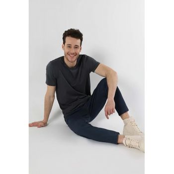 Tricou Cu Maneca Scurta De Barbati Antracit Regular Fit CL1058580