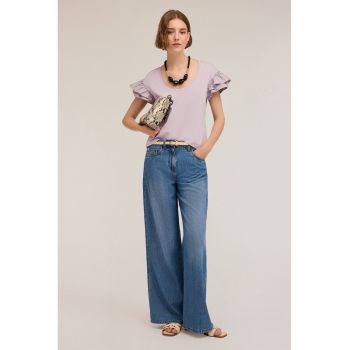 Tricou cu maneci cu volane