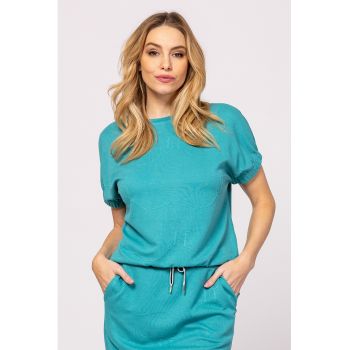 Tricou cu model uni si decolteu la baza gatului Molin