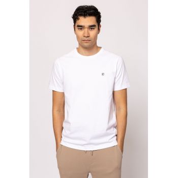 Tricou din bumbac cu decolteu la baza gatului Mopsy