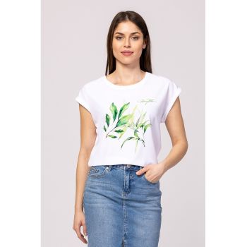 Tricou lejer din amestec de modal cu imprimeu Mona