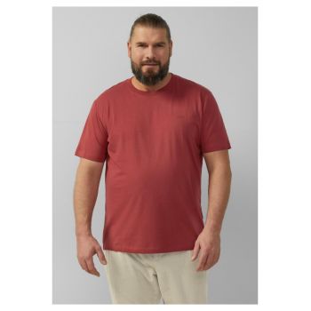 Big Sizes Tricou barbati big sizes cu decolteu la baza gatului - Regular fit - Albastru deschis