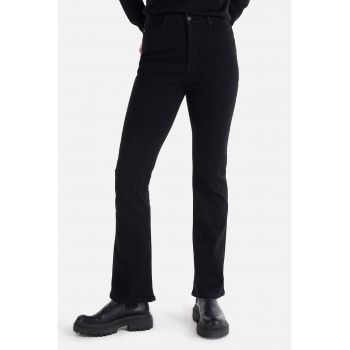 Blugi bootcut cu talie inalta