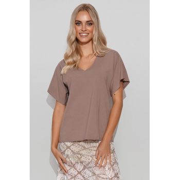 Bluza supradimensionata cu maneca scurta -
