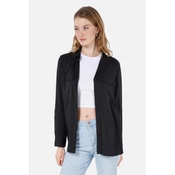 Camasa Cu Maneca Lunga De Dama Antracit Regular Fit Cl1053348