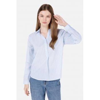 Camasa din bumbac cu model in dungi