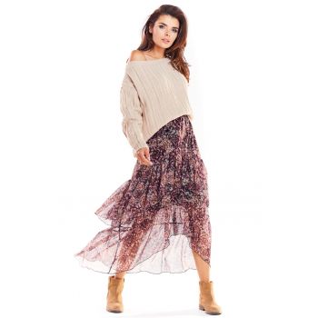 Fusta Midi Floral Casual A331