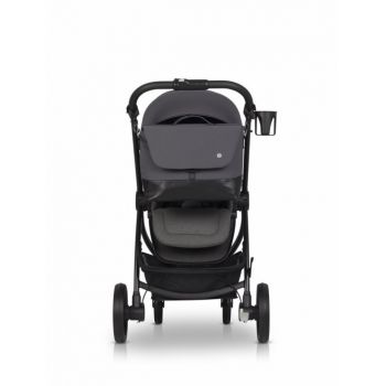 Geanta multifunctionala pentru mamici, Euro Cart, compatibila carucioarelor Corso si Crox, cu un compartiment si buzunare, impermeabila si complet rigida, dimensiune 44 x 27 x 14 cm, Iron