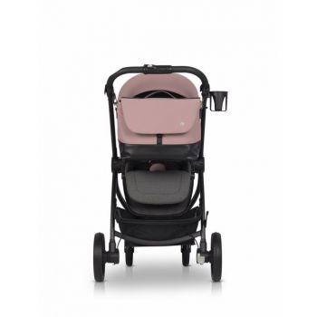 Geanta multifunctionala pentru mamici, Euro Cart, compatibila carucioarelor Corso si Crox, cu un compartiment si buzunare, impermeabila si complet rigida, dimensiune 44 x 27 x 14 cm, Rose