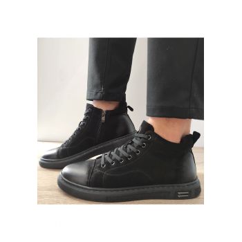 Ghete Casual Barbati  H6008 Negre Velur - Negru Velur