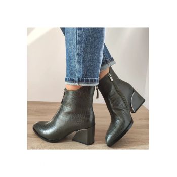 Ghete Elegante Dama  Hs021-3753 Verde Kaki - Verde Kaki