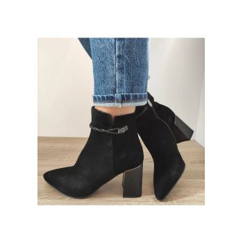 Ghete Elegante Dama  Mh003-2321 - Negru Velur