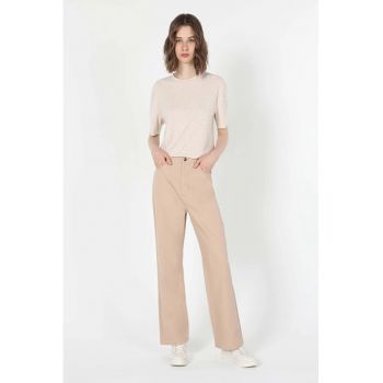 Pantaloni De Dama Ecru Regular Fit CL1060734