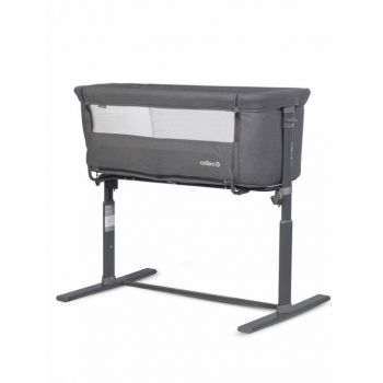 Patut Co-Sleeper 2 in 1 pentru copii Colibro Nap Bassinet, cu saltea inclusa, inaltime reglabila pe 9 nivele si unghi de inclinare de 30 de grade, dimensiuni 90 x 58 cm, Onyx