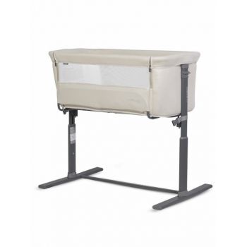 Patut Co-Sleeper 2 in 1 pentru copii Colibro Nap Bassinet, cu saltea inclusa, inaltime reglabila pe 9 nivele si unghi de inclinare de 30 de grade, dimensiuni 90 x 58 cm, Taupe