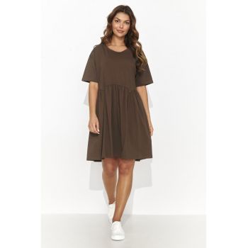 Rochie supradimensionata cu maneci cazute