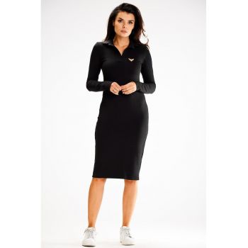 Scurta Rochie Maneca lunga - Bumbac - Casual A605