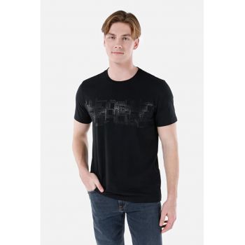 Tricou Cu Maneca Scurta De Barbati Negru Regular Fit Cl1069257