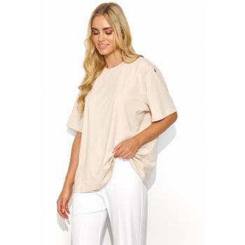 Tricou supradimensionat cu maneci cazute -