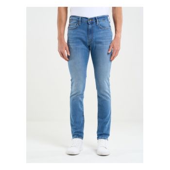 Blugi barbati  Terry 133 - conici - talie joasa - denim deschis