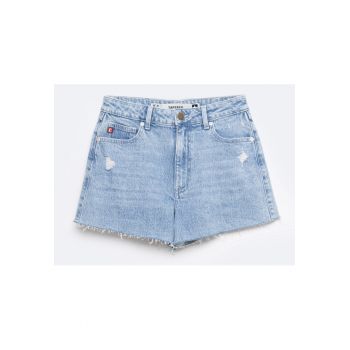 Blugi scurti cu talie inalta Authentic 284