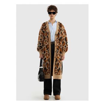 Cardigan supradimensionat cu animal print Pantira 000 -