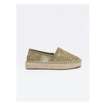 Espadrile din material textil - Verde