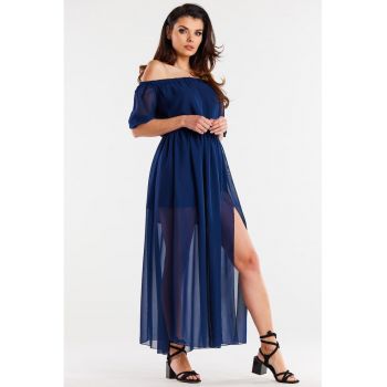 Lunga Rochie Maneca scurta A515