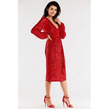 Midi Rochie Maneca lunga - Drepta A567