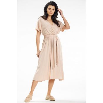 Midi Rochie Maneca scurta Lejer A642
