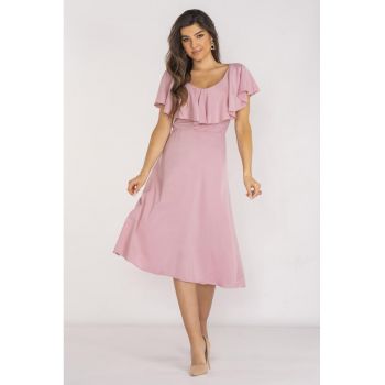 Midi Rochie Maneca scurta Rotund A659