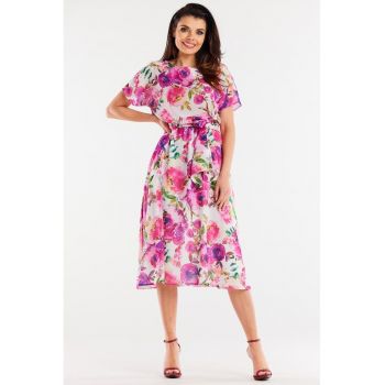 Midi Rochie Print Maneca scurta A510