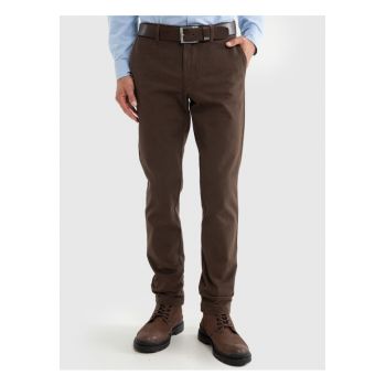 Pantaloni chino cu croiala dreapta Erhatin - Maro -