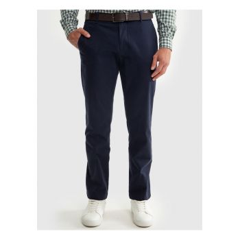 Pantaloni cu croiala dreapta Trevor - Bleumarin