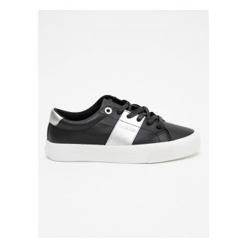 Pantofi sport cu banda contrastanta - Negru/Bleumarin -