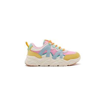 Pantofi sport cu insertii din piele intoarsa