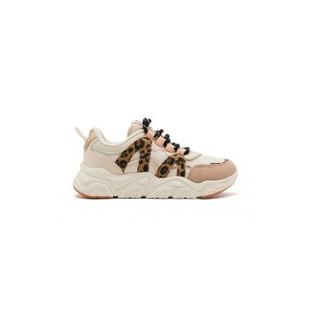 Pantofi sport cu insertii din piele intoarsa