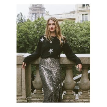 Pulover cu stelute din paiete Starlia 906