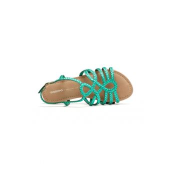 Sandale de piele cu model impletit Yakima