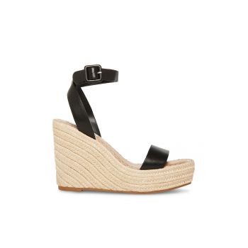 Sandale demi-wedge de piele ecologica