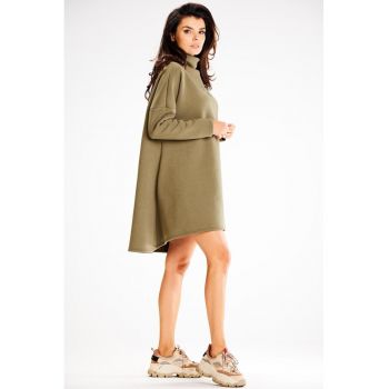 Scurta Rochie Maneca lunga - La baza gatului - Asimetric A609