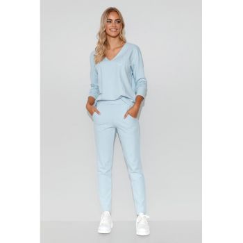 Set de bluza si pantaloni - Albastru pastel