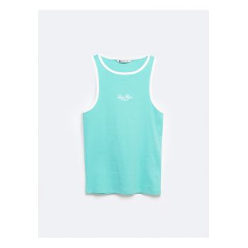 Top slim fit cu logo brodat Arisa